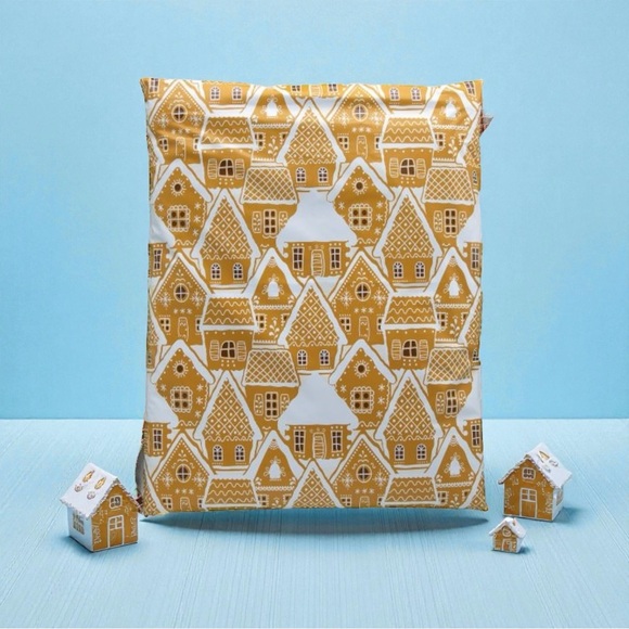Christmas Gingerbread House Poly Mailers 19x24 Pack of 10 - Picture 2 of 6